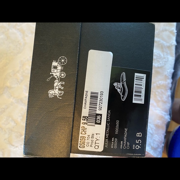 Coach Julia Metallic Sandals (9.5) - Picture 4 of 5